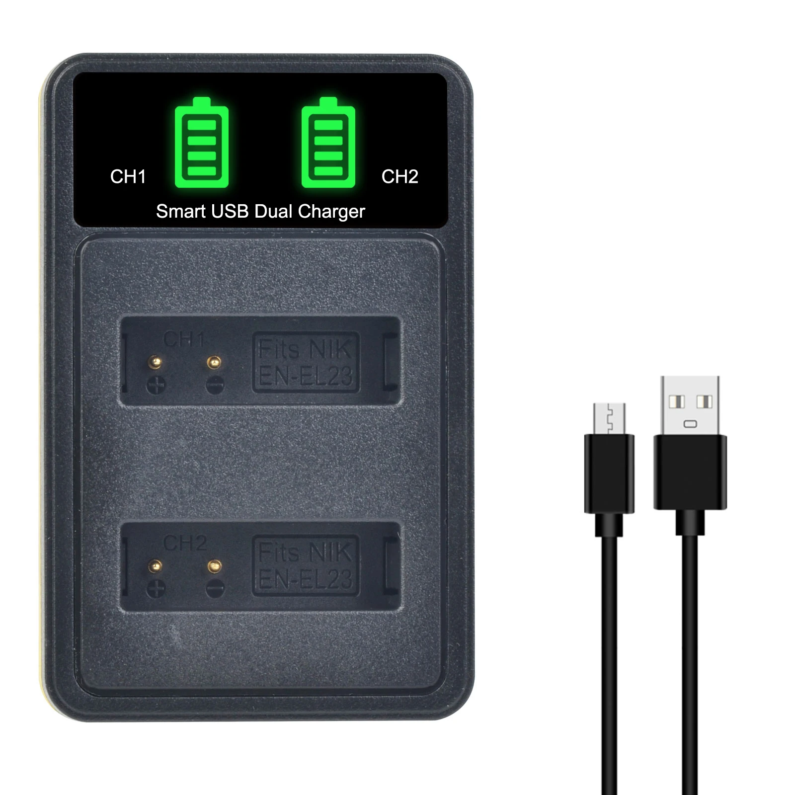EN-EL23 LED Dual Battery Charger For Nikon COOLPIX B700 P900s P900 P610s P610 P600 S810c Camera Replace MH-67P MH-67PCH
EN-EL23 LED Dual Battery Charger For Nikon COOLPIX B700 P900s P900 P610s P610 P600 S810c Camera Replace MH-67P MH-67PCH