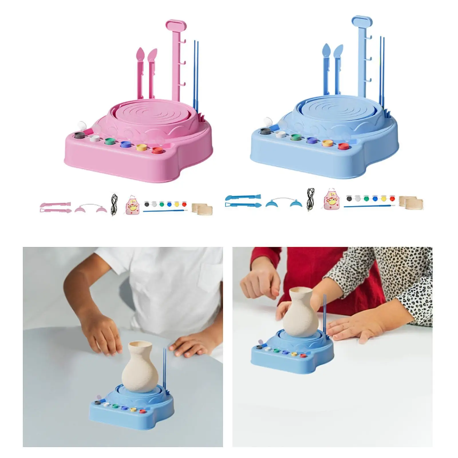 Kids Pottery Wheel Kits Kids Art and Craft Painting Kit DIY Arts and Crafts Educational Toy for Gift Beginners Pottery Class
Kids Pottery Wheel Kits Kids Art and Craft Painting Kit DIY Arts and Crafts Educational Toy for Gift Beginners Pottery Class