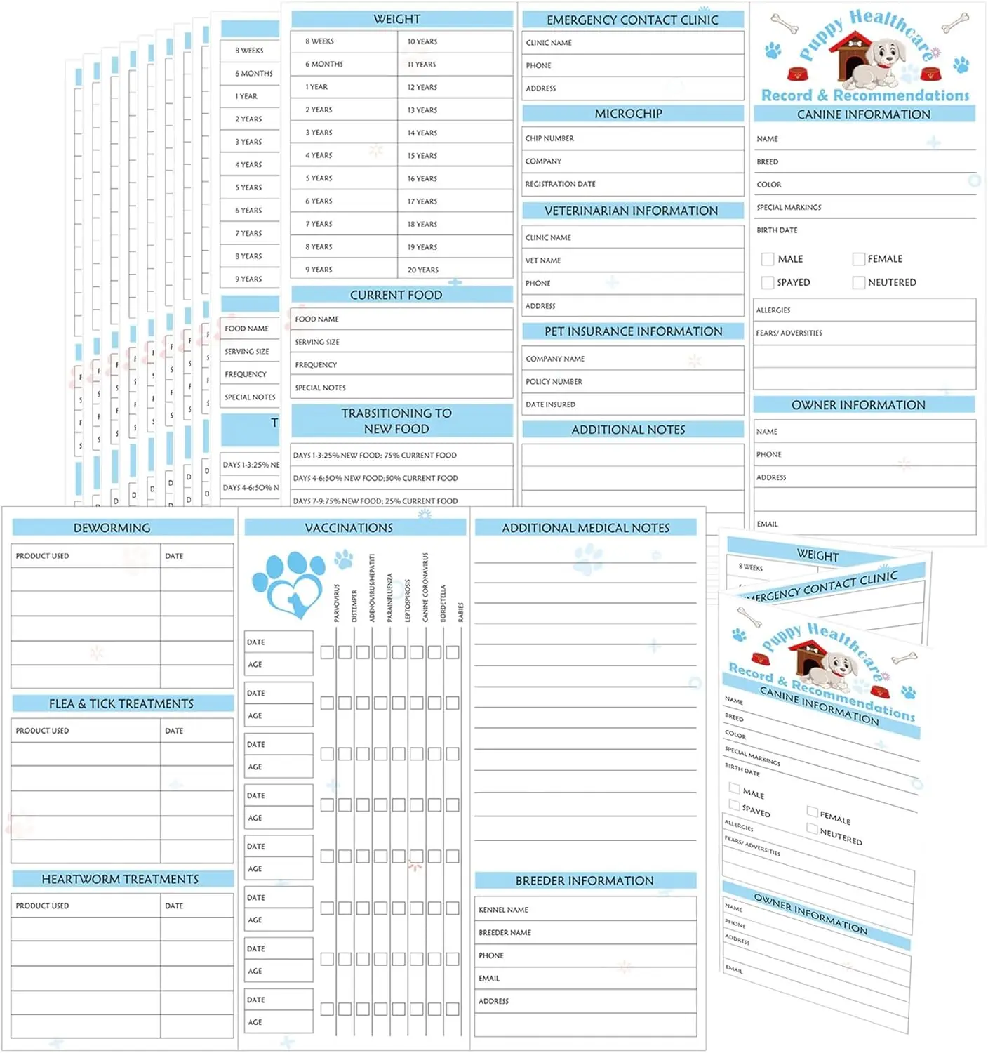 25 упаковок карточек для записей щенков, 8,3 x 11 дюймов, книги для записи здоровья собак, собак, записей здоровья собак и записей для щенков
25 упаковок карточек для записей щенков, 8,3 x 11 дюймов, книги для записи здоровья собак, собак, записей здоровья собак и записей для щенков