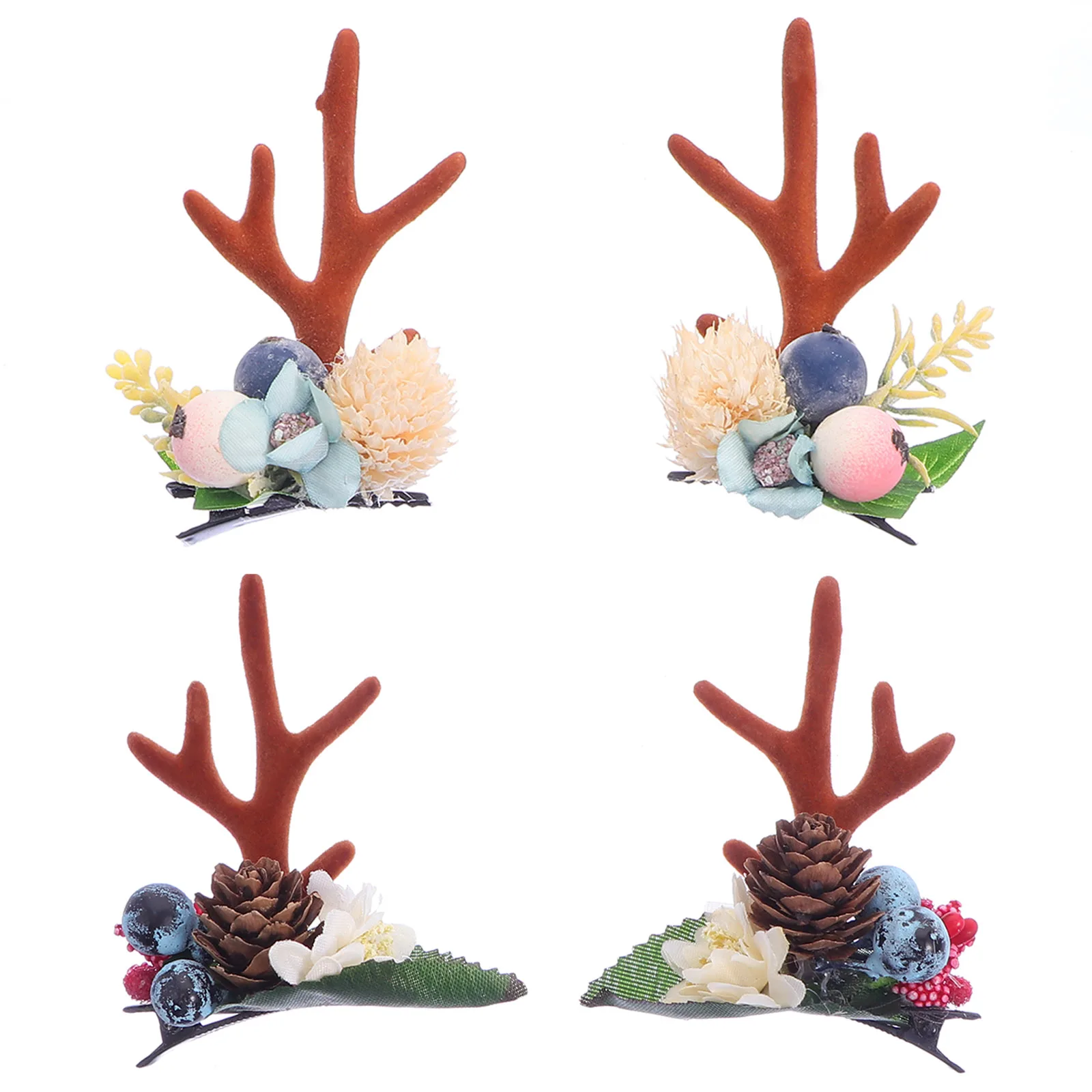 Deer Ear Antler Flower Hair Clip Women Girls Christmas Stocking Bow Resin Hairpin Berry Hairstyles Photography for Parties
Deer Ear Antler Flower Hair Clip Women Girls Christmas Stocking Bow Resin Hairpin Berry Hairstyles Photography for Parties