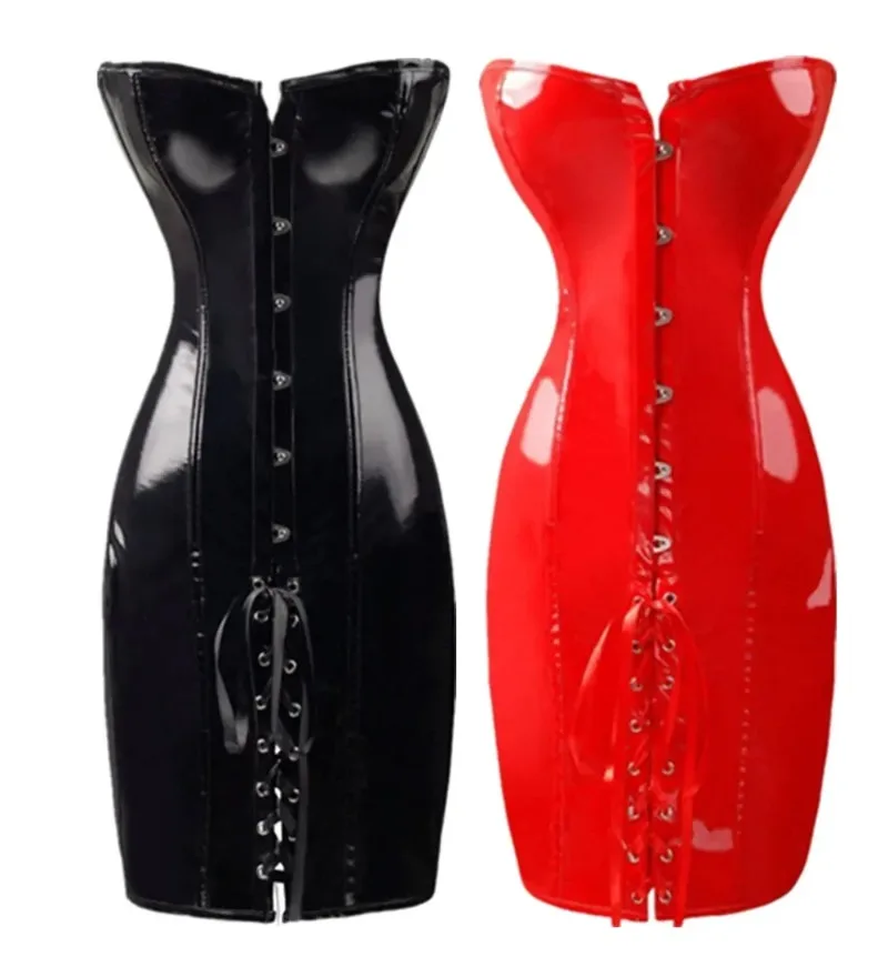 Hot Red Black Body Slim PVC Corset Sexy Club Long Bustier Dress Long Leather Corset Sexy Club Dress Halloween Party Corselet
Hot Red Black Body Slim PVC Corset Sexy Club Long Bustier Dress Long Leather Corset Sexy Club Dress Halloween Party Corselet