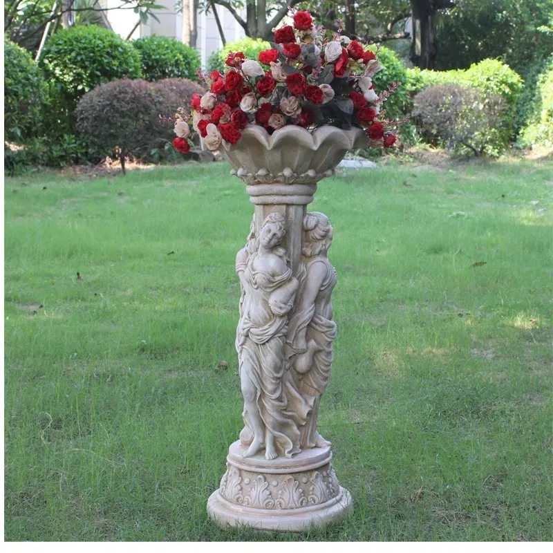 Outdoor lady flower pot courtyard garden, landscape flower pot outdoor floor sculpture bonsai creative ornament
Outdoor lady flower pot courtyard garden, landscape flower pot outdoor floor sculpture bonsai creative ornament