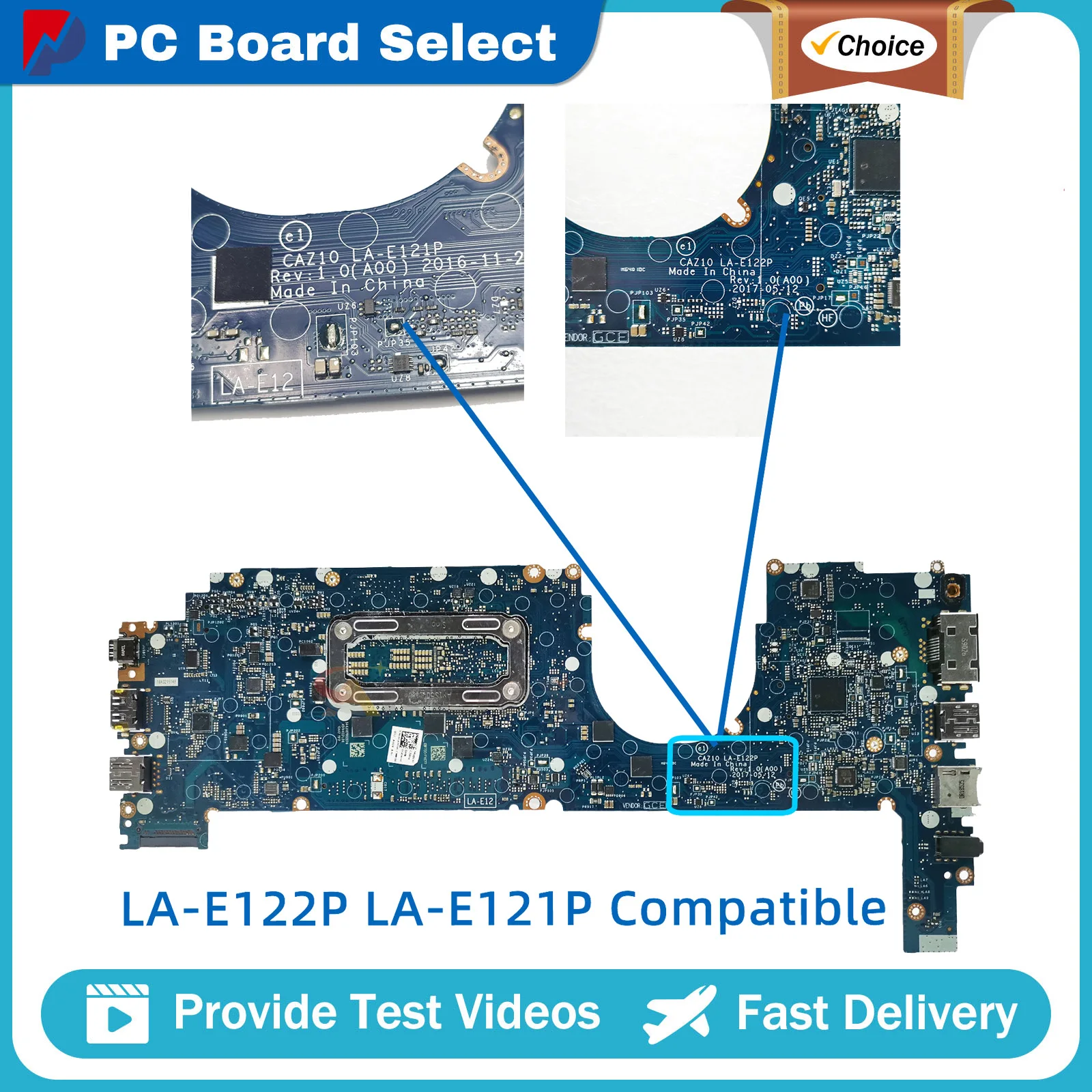 Mainboard For Dell Latitude 7280 7380 LA-E121P LA-E122P Laptop Motherboard W/ i5 i7 6th/7th CPU 0R5YF6 0HP2CR 0NYJY5 Tested OK
Mainboard For Dell Latitude 7280 7380 LA-E121P LA-E122P Laptop Motherboard W/ i5 i7 6th/7th CPU 0R5YF6 0HP2CR 0NYJY5 Tested OK