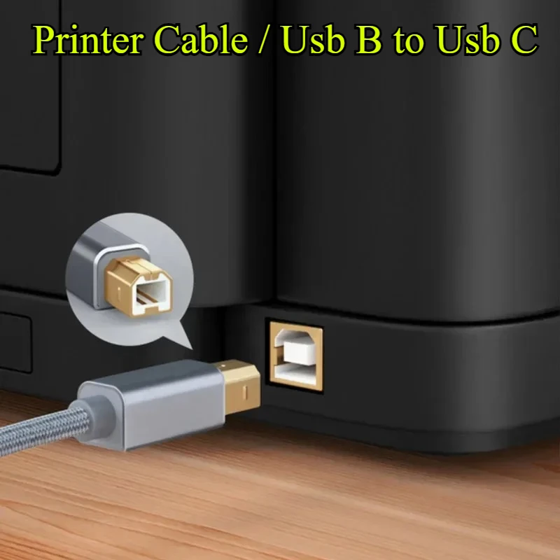 Printer USB C To USB B Cable Braided Wire Printer Scanner Core for Epson HP Canon Brother MacBook Pro Samsung MIDI Control Cable
Printer USB C To USB B Cable Braided Wire Printer Scanner Core for Epson HP Canon Brother MacBook Pro Samsung MIDI Control Cable