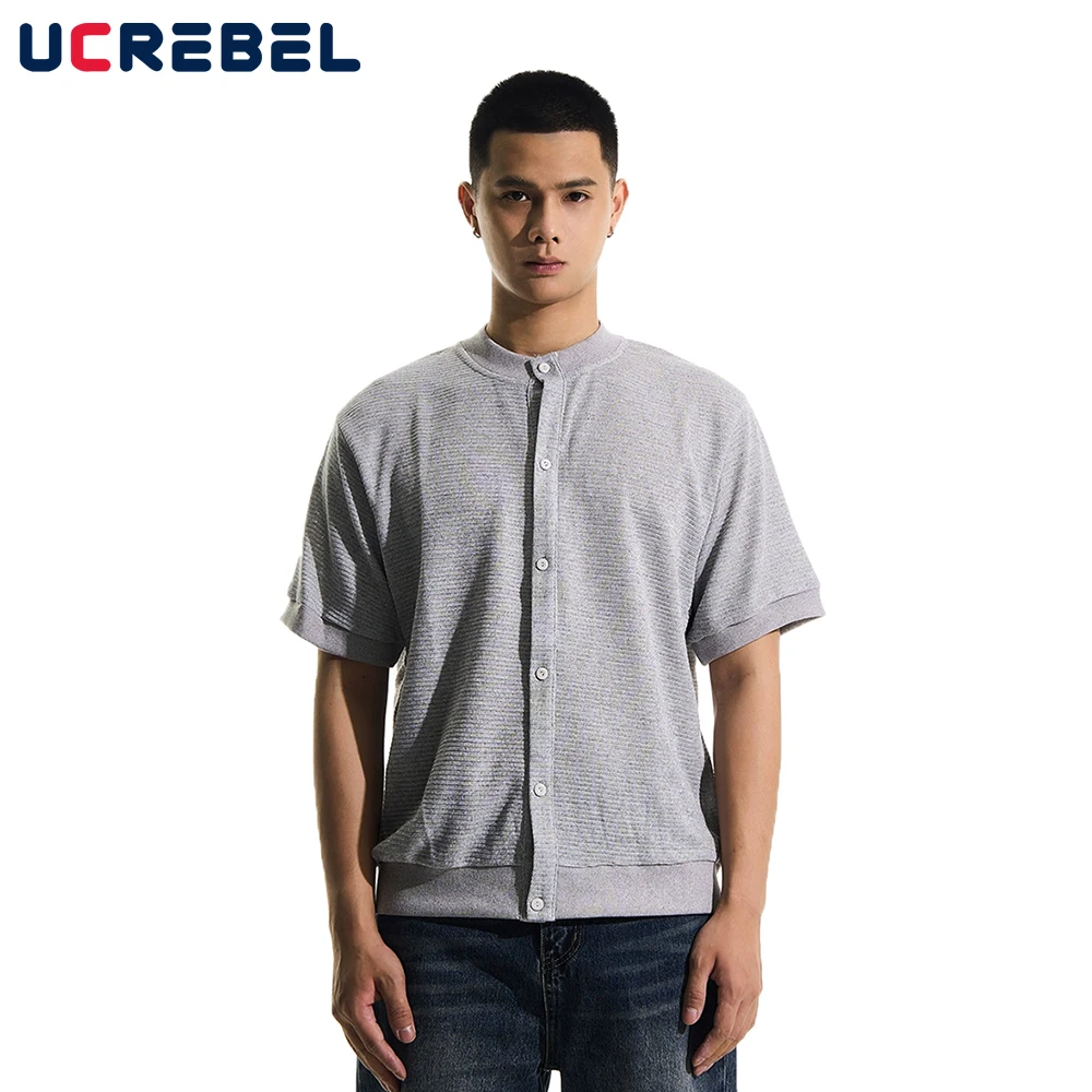 Summer Short Sleeve Shirts Mens Solid Color High Street Loose Single Breasted Crew Neck Half-Sleeve Tops Men
Summer Short Sleeve Shirts Mens Solid Color High Street Loose Single Breasted Crew Neck Half-Sleeve Tops Men