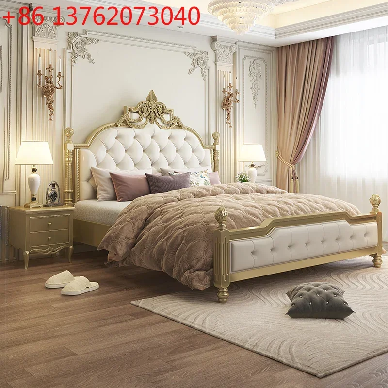 Luxury European Massage Bed Bedroom Frame Design Wooden Castle Princess Bed Sleeping Leather Letto Matrimoniale Home Furniture
Luxury European Massage Bed Bedroom Frame Design Wooden Castle Princess Bed Sleeping Leather Letto Matrimoniale Home Furniture