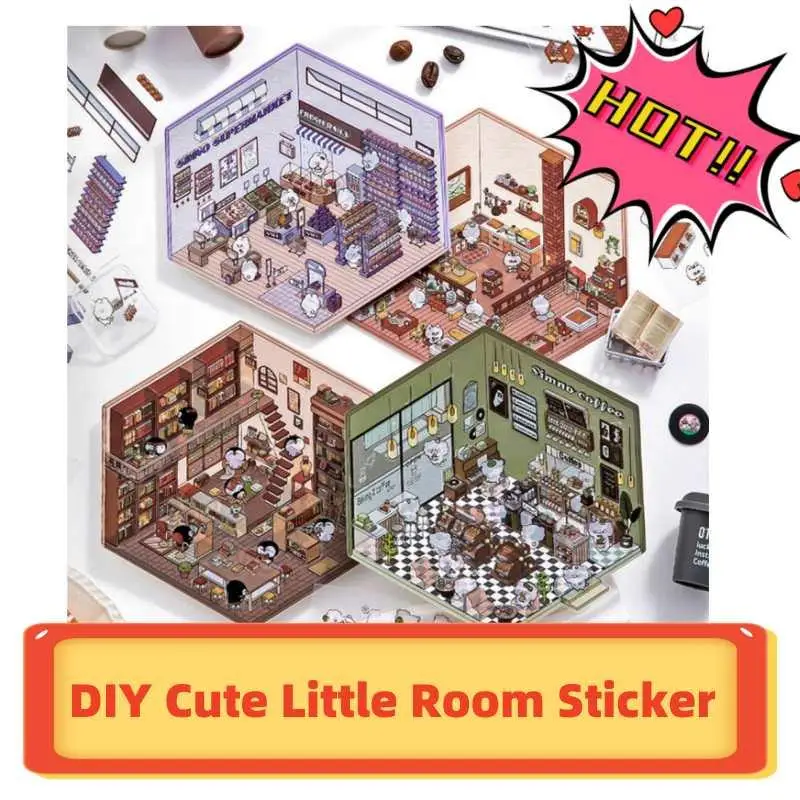 4Pcs/set 3D Sticker DIY Three-dimensional Cabin Scene Stacking and Pasting Hand Account Cute Little Room
4Pcs/set 3D Sticker DIY Three-dimensional Cabin Scene Stacking and Pasting Hand Account Cute Little Room