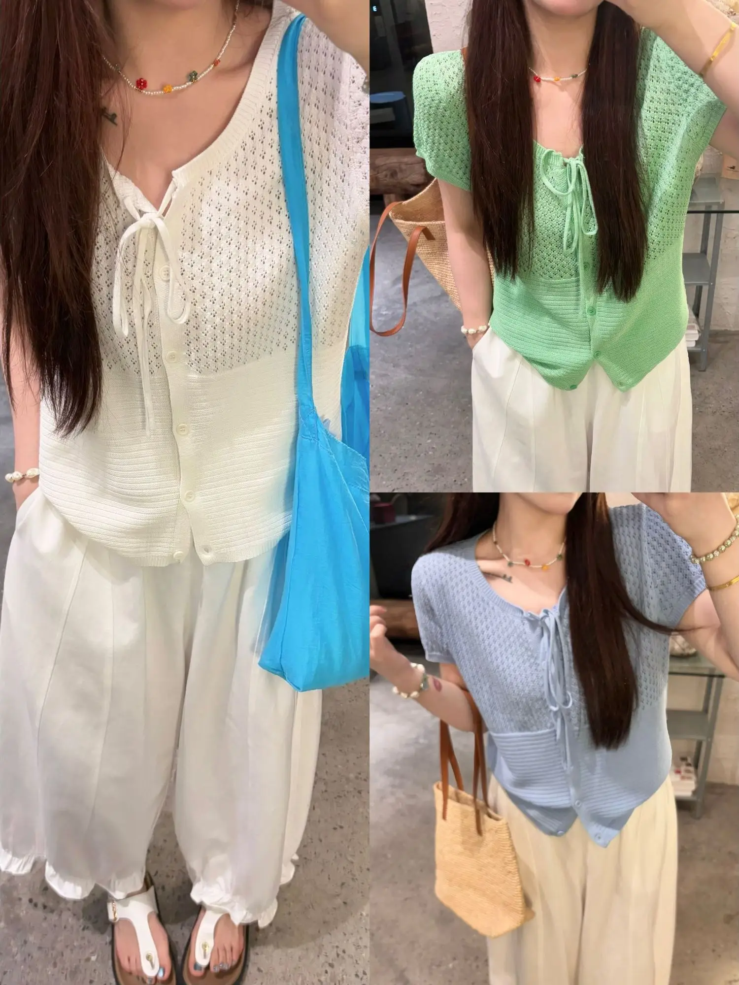 Green Short Sleeve Knitted Top Women's Design Knot Tie Waist Shirt Crystal Gulu Label Cloud Dwelling Boat
Green Short Sleeve Knitted Top Women's Design Knot Tie Waist Shirt Crystal Gulu Label Cloud Dwelling Boat