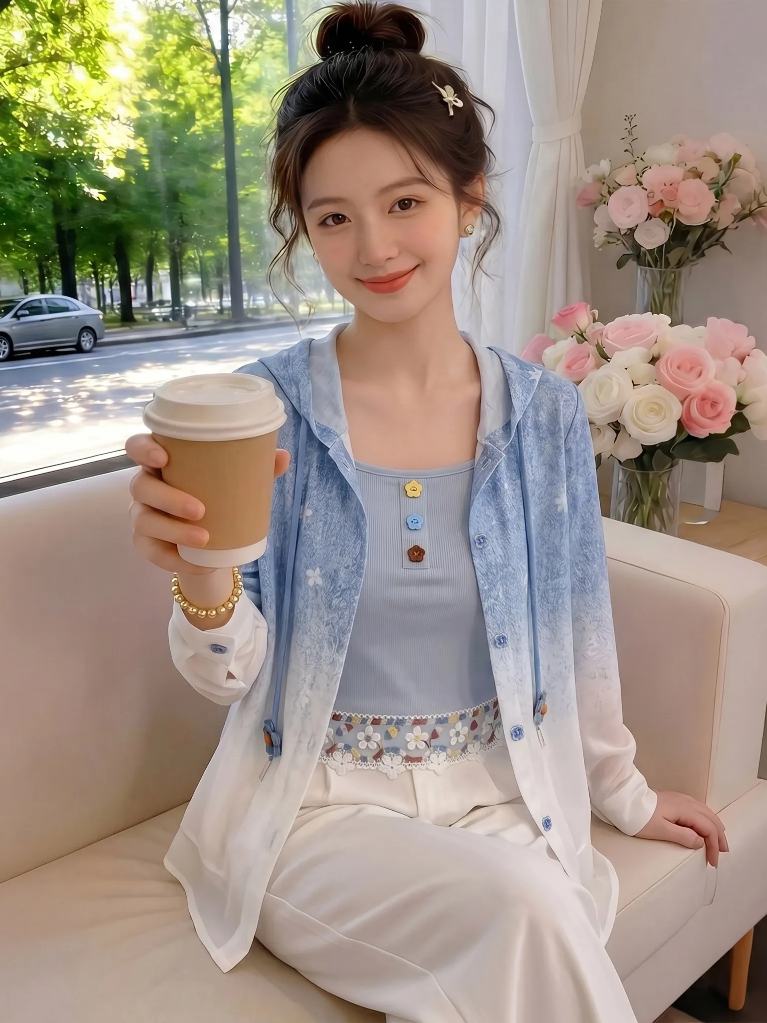 Unique Design Summer New Style Women's Fashion Set with Hat Sunscreen Open Cardigan Strap Vest Comfortable Breathable Lightwe...
Unique Design Summer New Style Women's Fashion Set with Hat Sunscreen Open Cardigan Strap Vest Comfortable Breathable Lightwe...