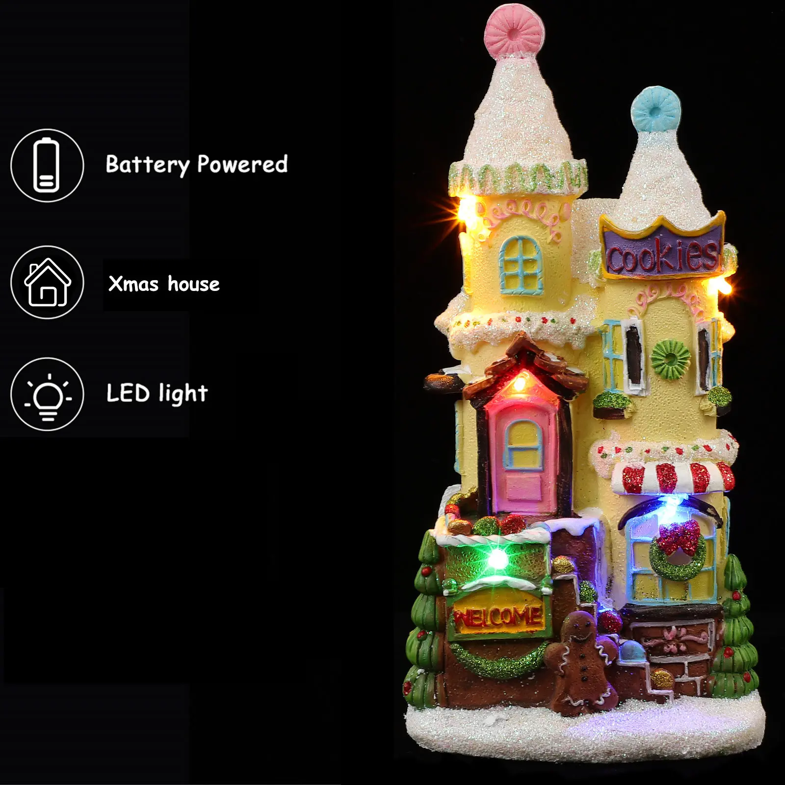 Christmas Resin Luminous naments Plastic LED Light Winter Party Decor Xmas Cabin Snow Piled Creative Home
Christmas Resin Luminous naments Plastic LED Light Winter Party Decor Xmas Cabin Snow Piled Creative Home
