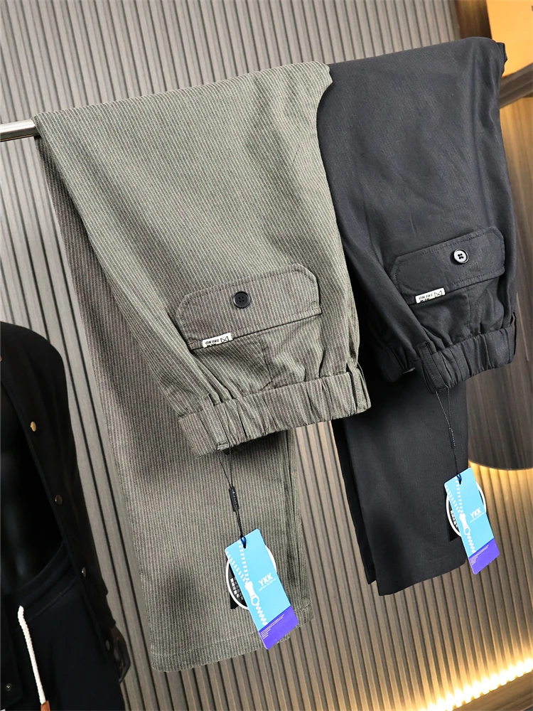 Anti-Wrinkle Elastic Stretch Summer Men's Color Vertical Texture Fashion Straight Leg Casual Pants Long Trousers
Anti-Wrinkle Elastic Stretch Summer Men's Color Vertical Texture Fashion Straight Leg Casual Pants Long Trousers