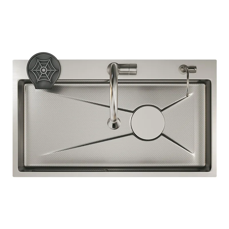 Silver sink multi-functional SUS304 small rice grain stainless steel dishwashing sink upper, middle and lower integrated large
Silver sink multi-functional SUS304 small rice grain stainless steel dishwashing sink upper, middle and lower integrated large