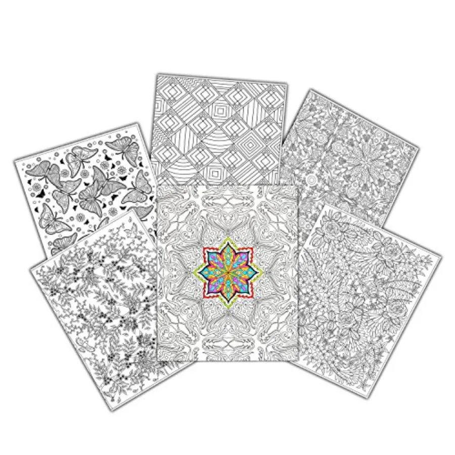 UColor Two Pocket Coloring Folders, Set of 6 Assorted Adult Patterns 15217 White
UColor Two Pocket Coloring Folders, Set of 6 Assorted Adult Patterns 15217 White