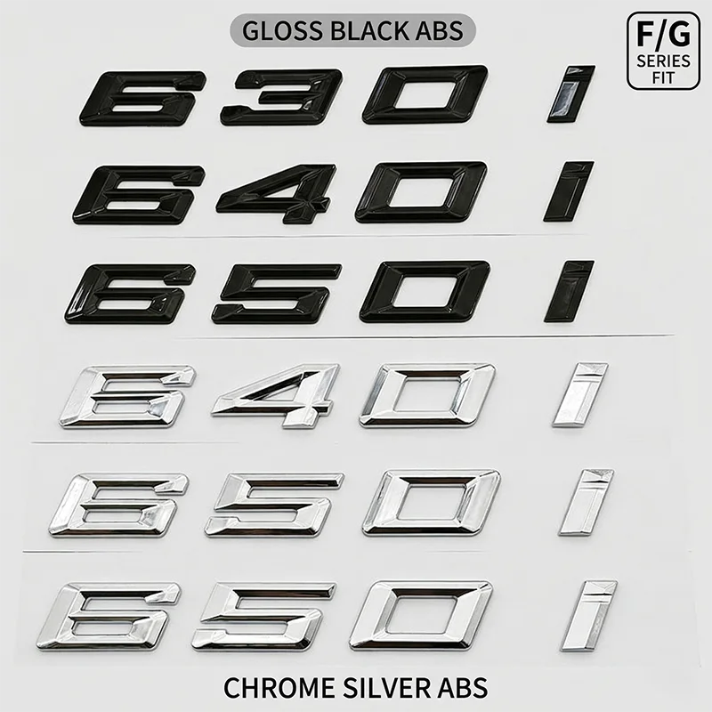 For BMW 6 Series Fits 630i 640i 650i Car Trunk Rear Emblem Badge Letter Sticker Gloss Black Chrome ABS Replacement Accessories
For BMW 6 Series Fits 630i 640i 650i Car Trunk Rear Emblem Badge Letter Sticker Gloss Black Chrome ABS Replacement Accessories