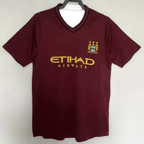 Remastered Version of The 2012-13 Manchester City Away Old Jersey Aguero Silva Toure Football Jersey