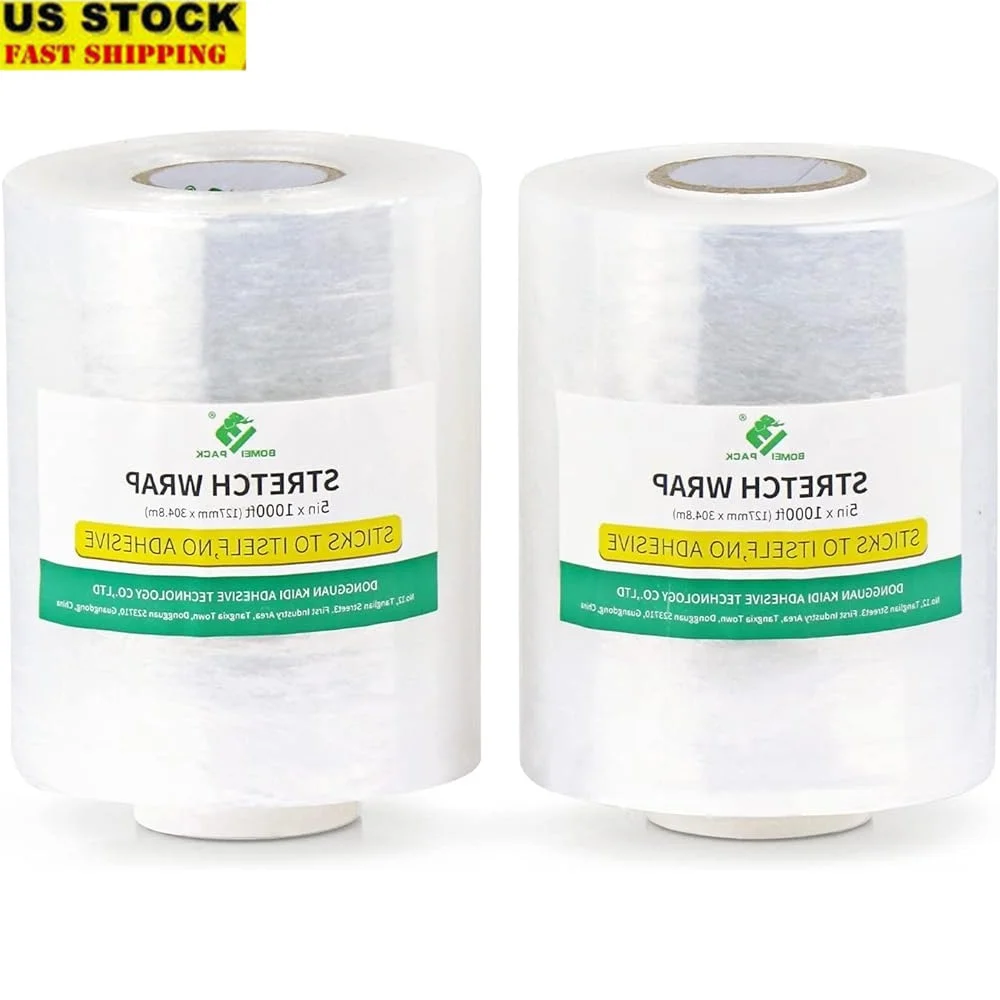 Industrial Mini Stretch Wrap Film 5in x 1000ft Self Adhesive Packing Roll Heavy Duty Plastic Wrap Moving Storage Bundling
Industrial Mini Stretch Wrap Film 5in x 1000ft Self Adhesive Packing Roll Heavy Duty Plastic Wrap Moving Storage Bundling
