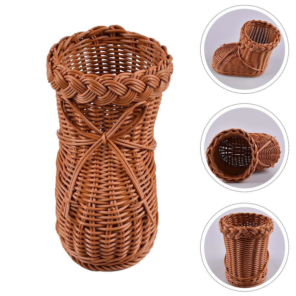 Wicker Storage Basket Rustic Decor Bathroom Candy Jar Woven Flowers Decorative Baskets
Wicker Storage Basket Rustic Decor Bathroom Candy Jar Woven Flowers Decorative Baskets
