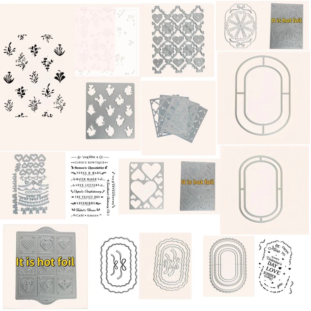 Valentine's Day Scalloped Heart Frames Metal Cutting Dies Clear Stamps Stencil Hot Foil for DIY Making Gift Card Scrapbook 2026
Valentine's Day Scalloped Heart Frames Metal Cutting Dies Clear Stamps Stencil Hot Foil for DIY Making Gift Card Scrapbook 2026