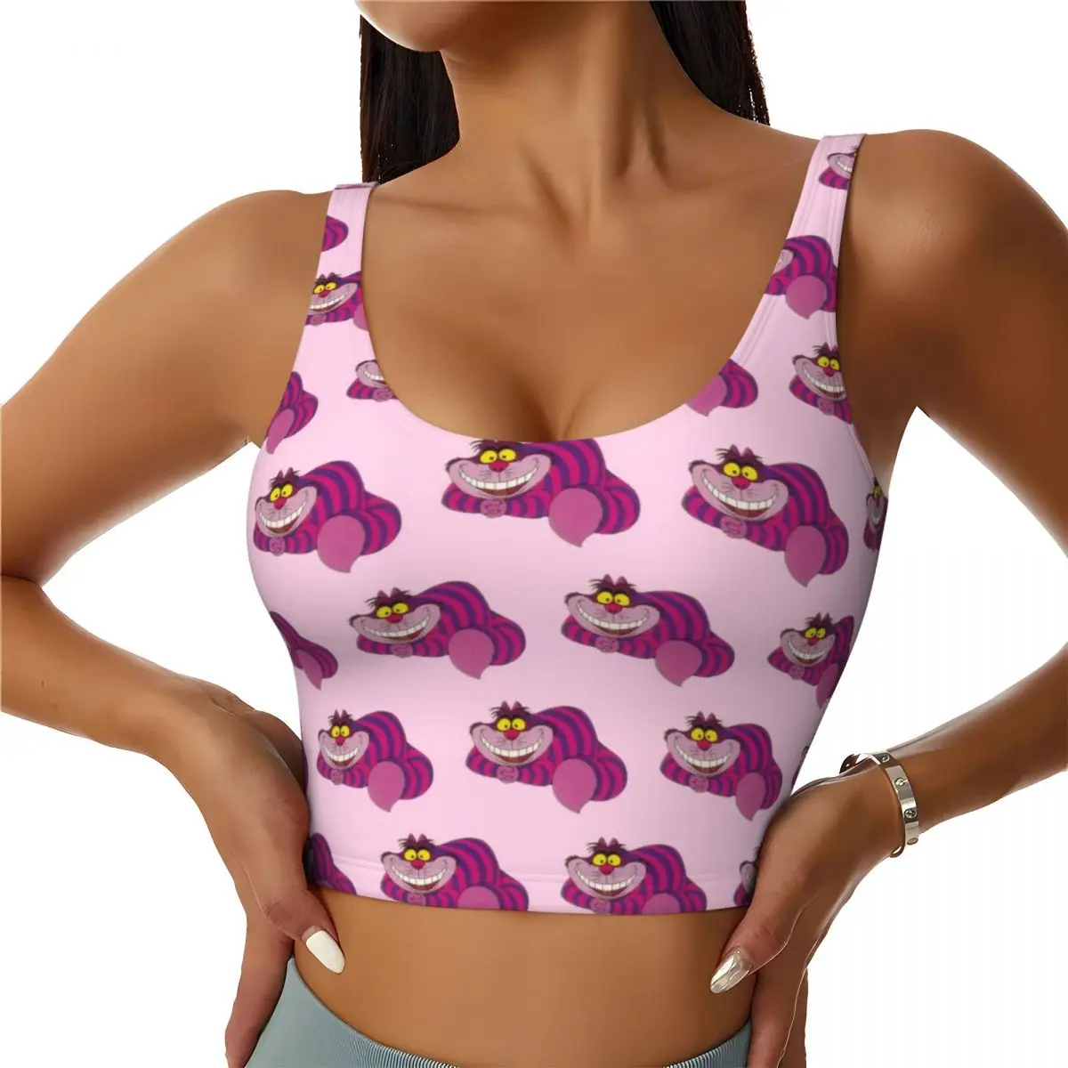 Custom Cheshire Cat Animation Wallpaper Sports Bra Women Alice In Wonderland High Impact Workout Yoga Crop Top
Custom Cheshire Cat Animation Wallpaper Sports Bra Women Alice In Wonderland High Impact Workout Yoga Crop Top