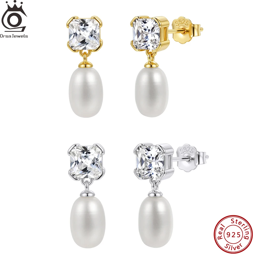 ORSA JEWELS 925 Sterling Silver Fashion Natural Baroque Pearl Drop Earrings for Women Sweet Elegant Party Dangle Jewelry GPE141
ORSA JEWELS 925 Sterling Silver Fashion Natural Baroque Pearl Drop Earrings for Women Sweet Elegant Party Dangle Jewelry GPE141