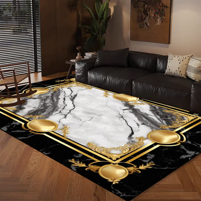Home Decoration Modern Luxury Large Living Room Antiskid Carpet Soft Bedroom Cloakroom Mats Easy Cleaning Lounge Rug Black Gold
Home Decoration Modern Luxury Large Living Room Antiskid Carpet Soft Bedroom Cloakroom Mats Easy Cleaning Lounge Rug Black Gold