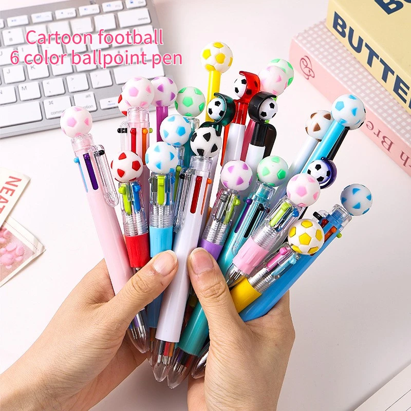 10Pcs/Lot Cute Football Multicolor Pen 4/6 Colors Retractable Ballpoint Pens Black Gel Pen Writing For Kids School Stationery
10Pcs/Lot Cute Football Multicolor Pen 4/6 Colors Retractable Ballpoint Pens Black Gel Pen Writing For Kids School Stationery
