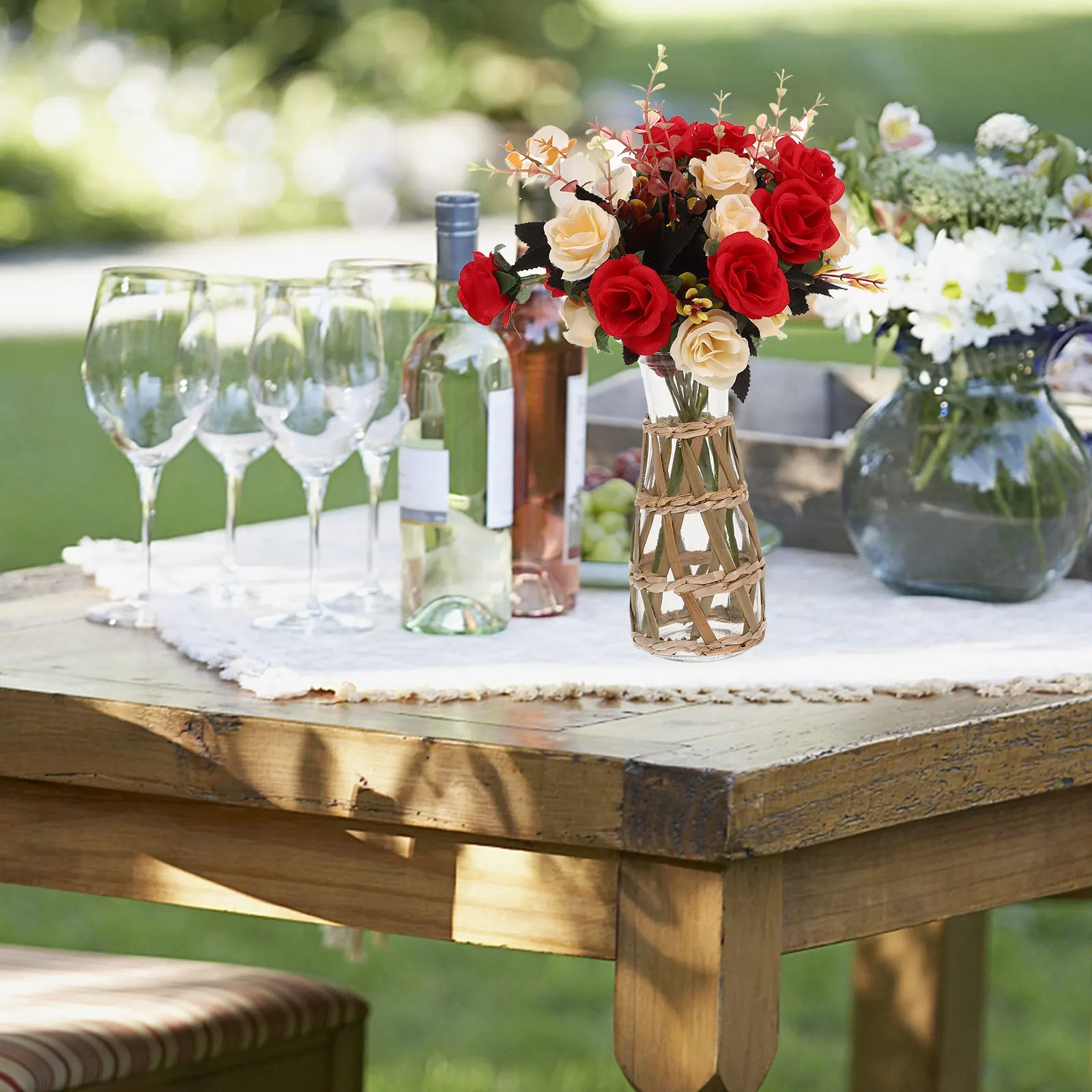 Straw Woven Glass Vase Rustic Flower Arrangement Home Decor Desktop Centerpiece Unique Design Glass Vase Rustic Vases for Decor
Straw Woven Glass Vase Rustic Flower Arrangement Home Decor Desktop Centerpiece Unique Design Glass Vase Rustic Vases for Decor