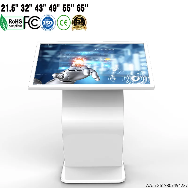 HD Touch Screen Kiosk 21.5-65 Inch LCD Digital Signage Displays 4K Indoor Advertising Player with Poster Kiosk
HD Touch Screen Kiosk 21.5-65 Inch LCD Digital Signage Displays 4K Indoor Advertising Player with Poster Kiosk