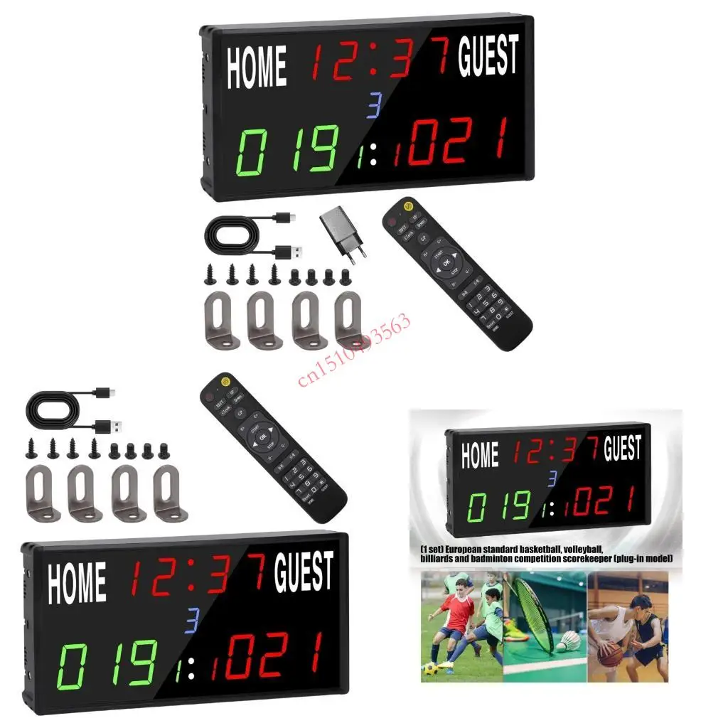 LED Electronic Scores Keeper Countdown Time Display Electronic Scoreboard 448C
LED Electronic Scores Keeper Countdown Time Display Electronic Scoreboard 448C