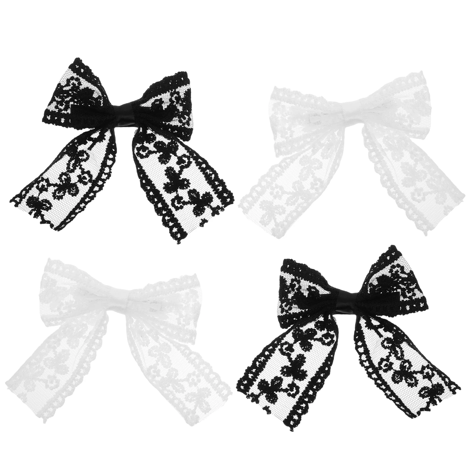 4 Pcs Clips Black Bow Accessories Tulle Fabric Ribbon Women Elegant Lace Bow Hair Clips Hairstyle Party Wedding
4 Pcs Clips Black Bow Accessories Tulle Fabric Ribbon Women Elegant Lace Bow Hair Clips Hairstyle Party Wedding
