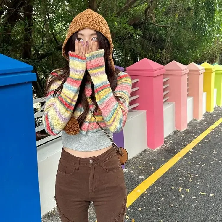 NIGGEEY Striped Short Knitted Cardigan Women Spring and Autumn New Gentle Soft Glutinous Vintage Sweater Coat Slim Design Top
NIGGEEY Striped Short Knitted Cardigan Women Spring and Autumn New Gentle Soft Glutinous Vintage Sweater Coat Slim Design Top