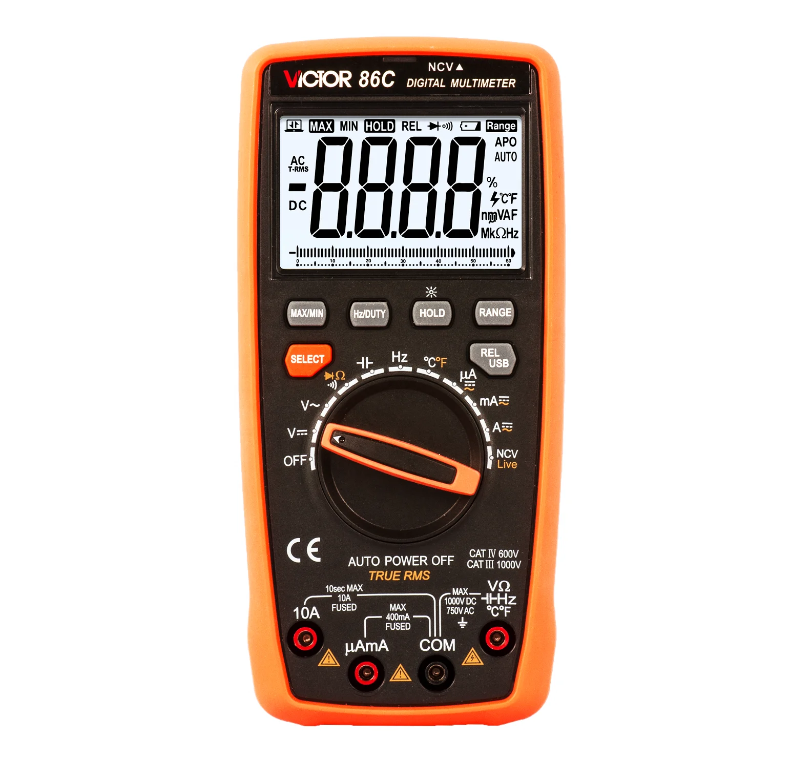 VICTOR New 86C Maximum Display 3999 (3 3/4) Digital Multimeter With USB Computer Interface
VICTOR New 86C Maximum Display 3999 (3 3/4) Digital Multimeter With USB Computer Interface