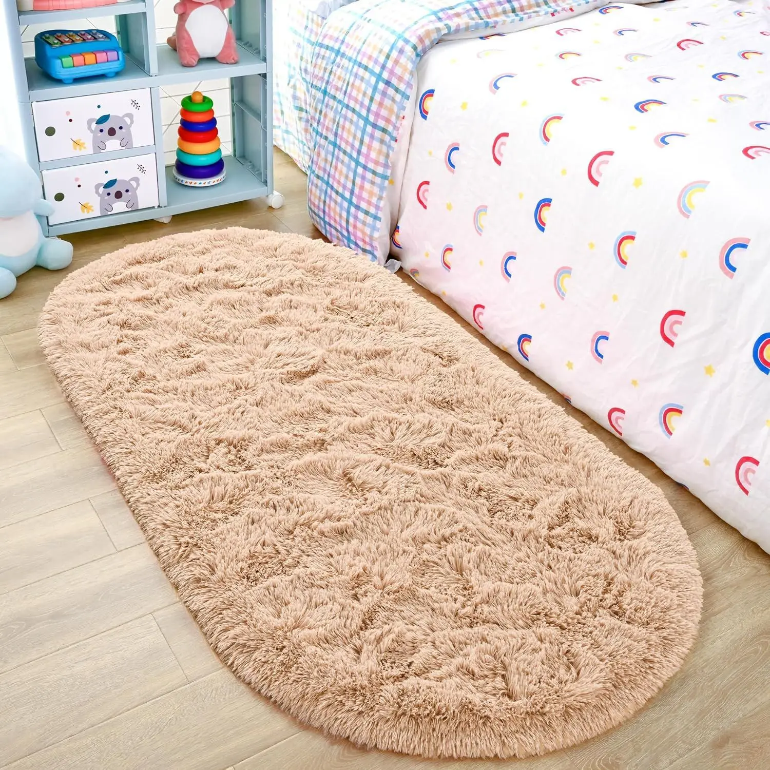Fluffy Rugs for Bedroom, 2 Packs Shag Cute Area Rug for Girls and Kids Baby Room Home Decor, 2.6 x 5.3 Feet Oval Indoor Carpet
Fluffy Rugs for Bedroom, 2 Packs Shag Cute Area Rug for Girls and Kids Baby Room Home Decor, 2.6 x 5.3 Feet Oval Indoor Carpet