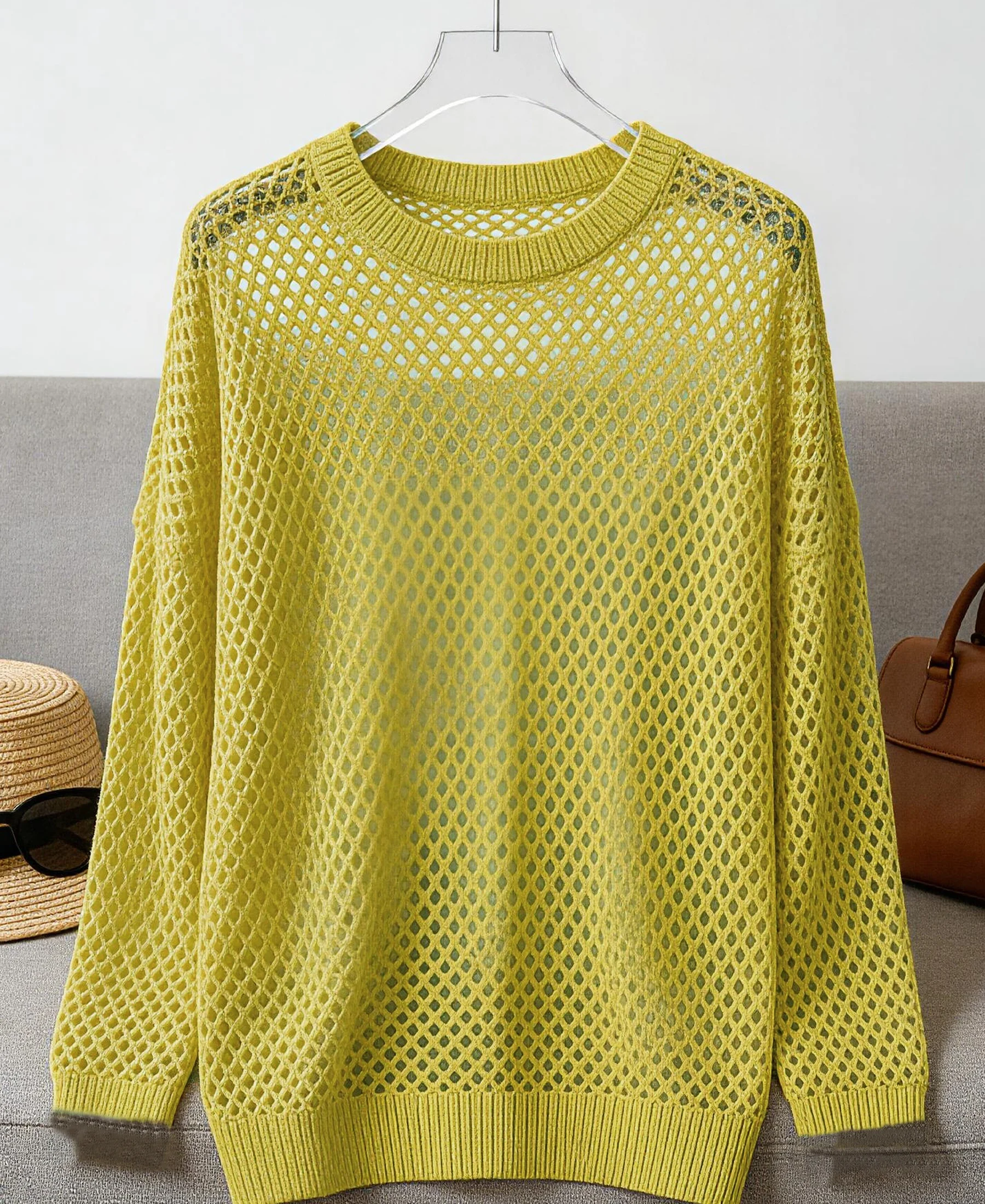 Plus Size Women Spring Summer Casual Solid Hollow Out Round Neck Long Sleeve Knit Pullover
Plus Size Women Spring Summer Casual Solid Hollow Out Round Neck Long Sleeve Knit Pullover