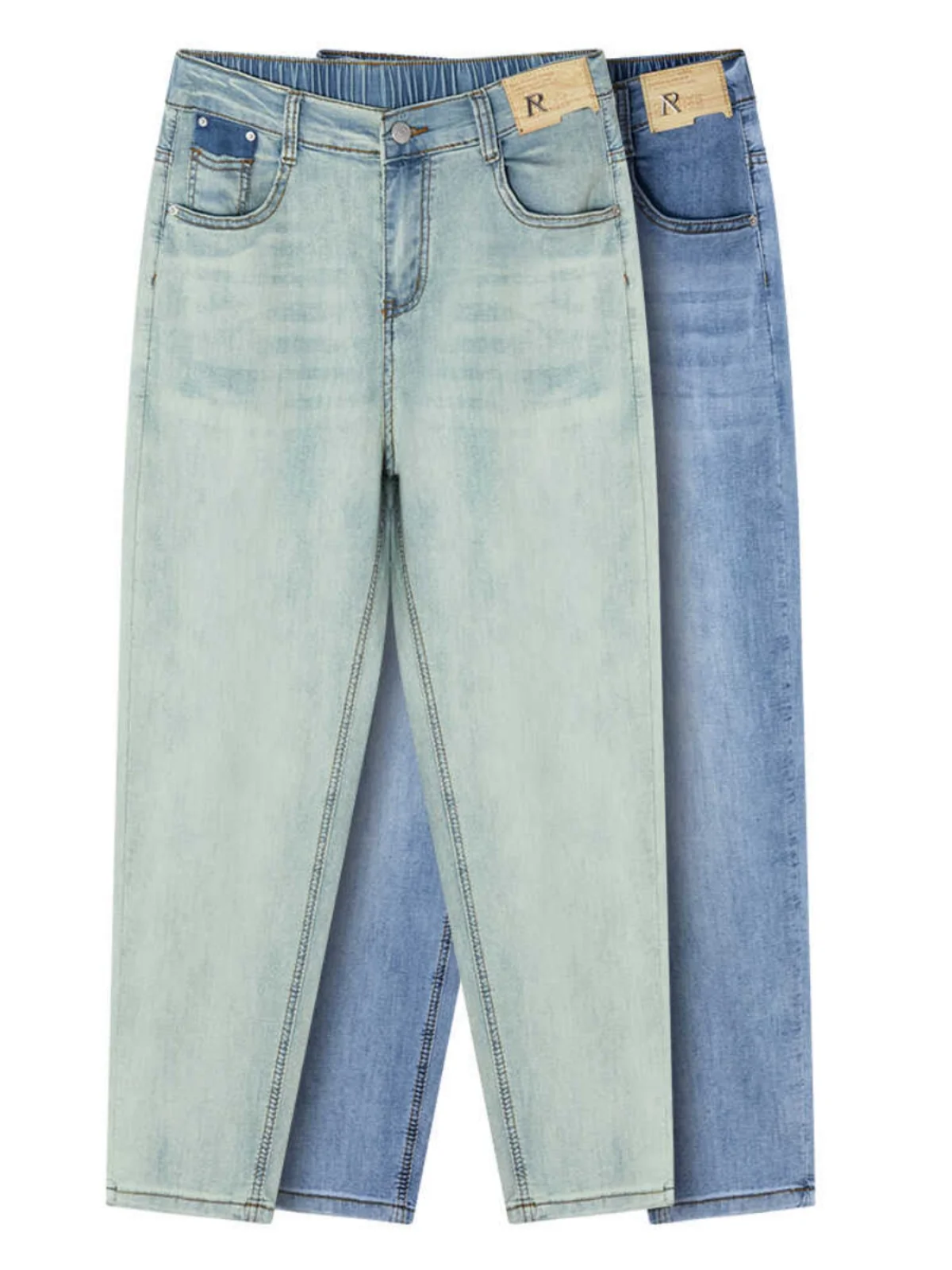 Summer 2024 Women's Elastic Harem Jeans High Waist Cotton Stretch Denim Zipper Closure Blue Nine-Piece Pants plus Size
Summer 2024 Women's Elastic Harem Jeans High Waist Cotton Stretch Denim Zipper Closure Blue Nine-Piece Pants plus Size