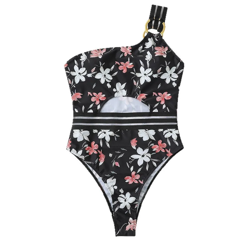 Women's Patchwork Print One-Piece Swimsuit Sexy Backless & Slim-Fit Design One Shoulder Summer Floral Thongs Swimsuit Bodysuit
Women's Patchwork Print One-Piece Swimsuit Sexy Backless & Slim-Fit Design One Shoulder Summer Floral Thongs Swimsuit Bodysuit