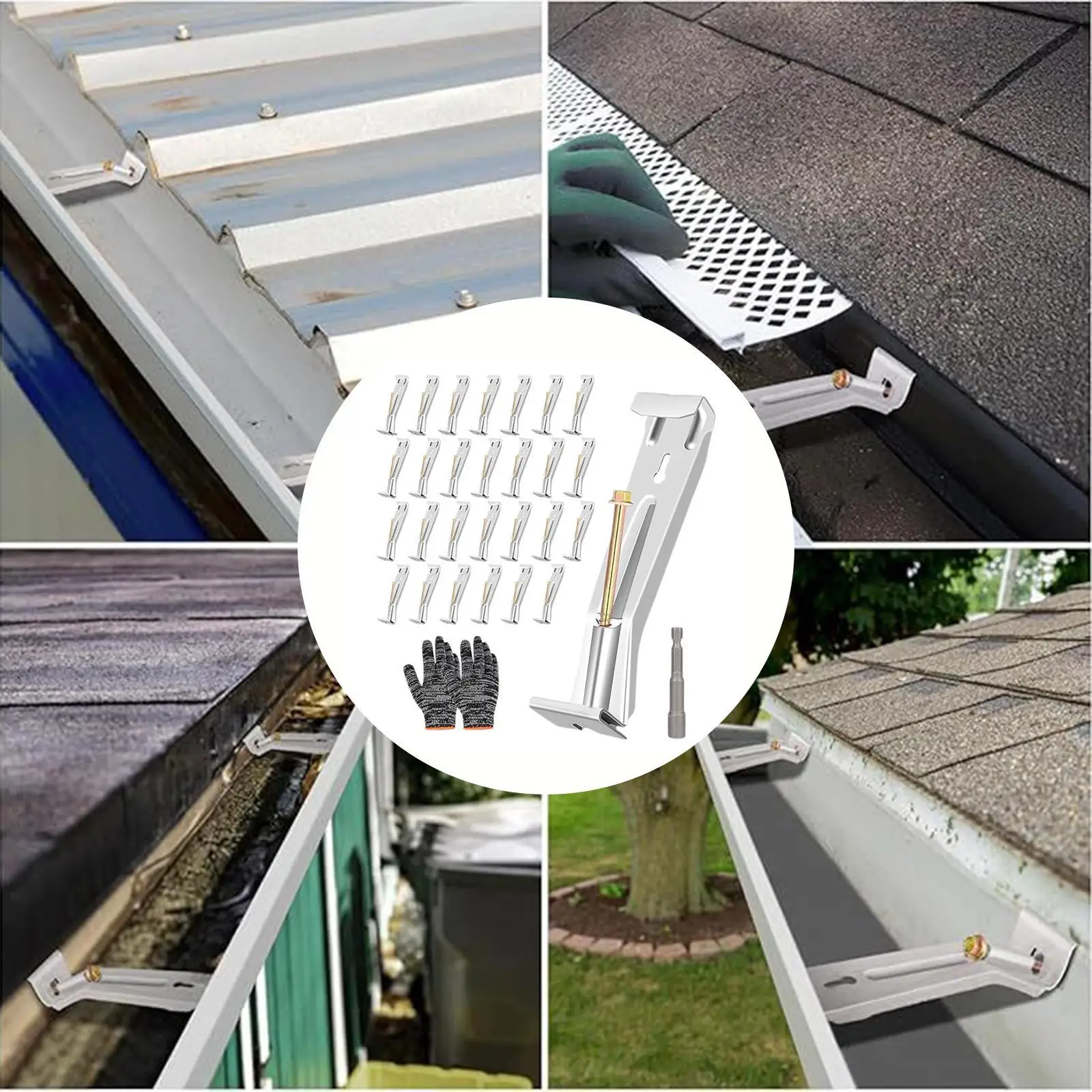 28Pcs Hidden Gutter Hangers 5 inch Heavy Duty Repairing Sagging Rain Gutters
28Pcs Hidden Gutter Hangers 5 inch Heavy Duty Repairing Sagging Rain Gutters