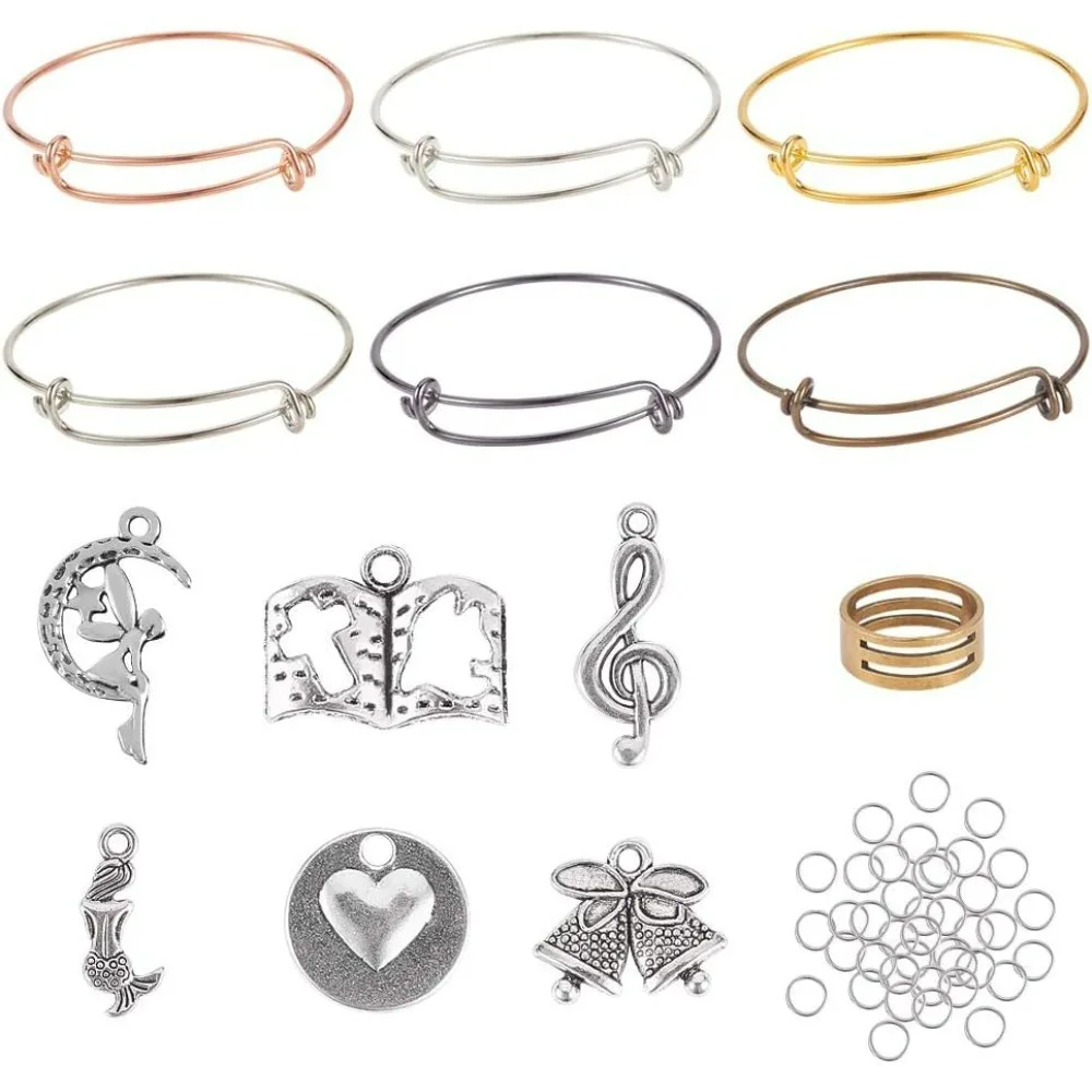 Набор для изготовления браслетов, регулируемые расширяемые браслеты, проволочные пустые браслеты, 100 шт., кольца для прыжков, 60 шт., стиль
Набор для изготовления браслетов, регулируемые расширяемые браслеты, проволочные пустые браслеты, 100 шт., кольца для прыжков, 60 шт., стиль