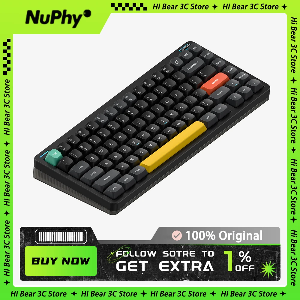 Механическая клавиатура Nuphy Halo75 V2, трехрежимная клавиатура HotSwap с прокладкой, Беспроводная игровая клавиатура с поддержкой через/QMK ПК Аксессуары для геймеров Mac
Механическая клавиатура Nuphy Halo75 V2, трехрежимная клавиатура HotSwap с прокладкой, Беспроводная игровая клавиатура с поддержкой через/QMK ПК Аксессуары для геймеров Mac