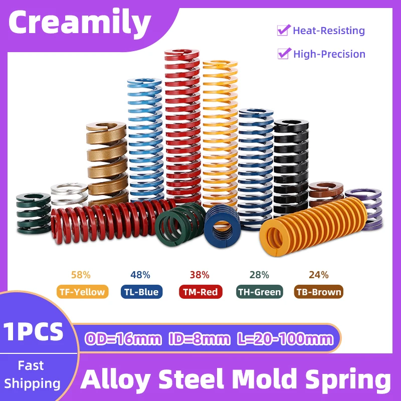 1PCS Mould Die Spring Spiral Stamping Compression Springs For Rear Trunk Tailgate Strut Support Lift Bar OD16mm ID8mm L20-100mm
1PCS Mould Die Spring Spiral Stamping Compression Springs For Rear Trunk Tailgate Strut Support Lift Bar OD16mm ID8mm L20-100mm