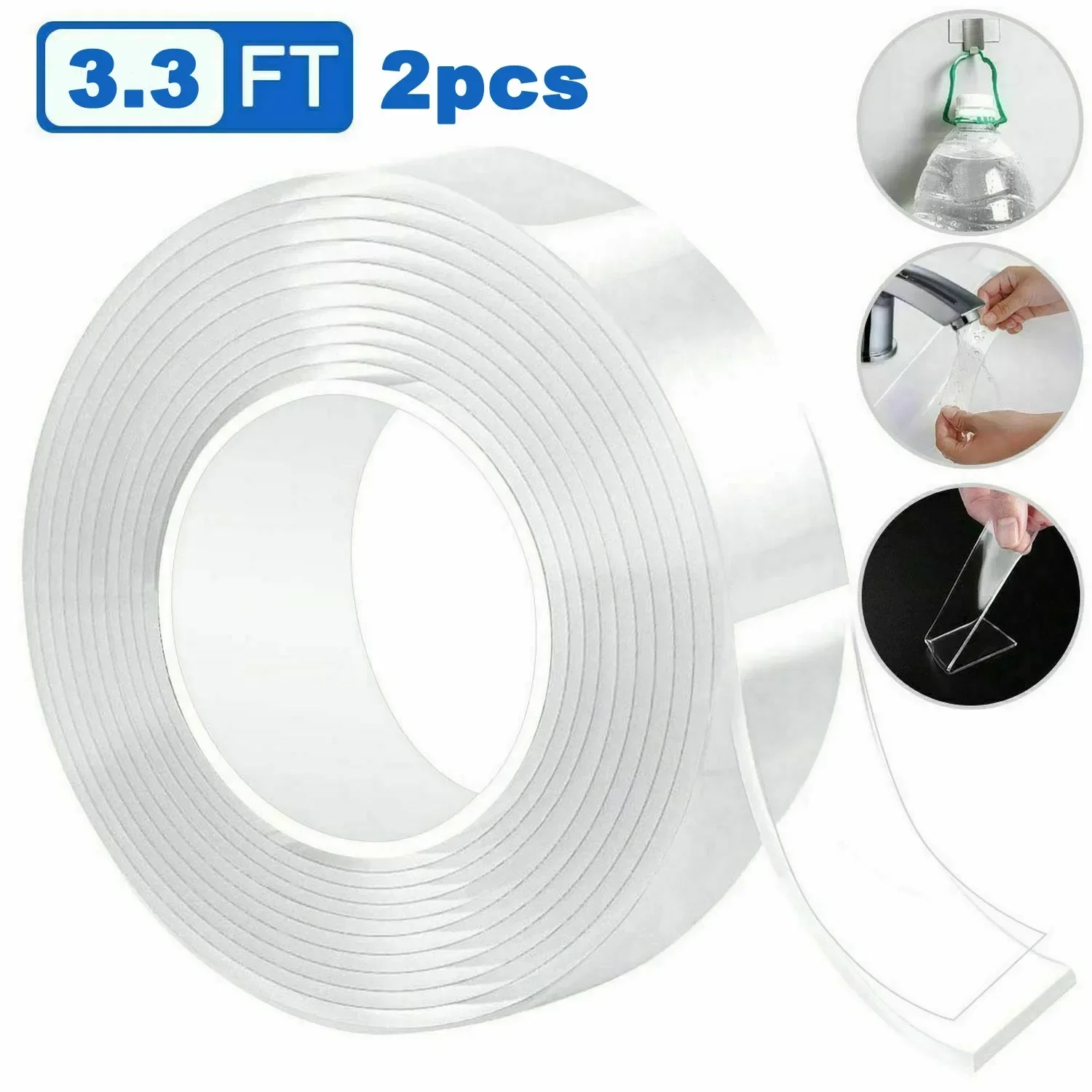 2pcs 1M Nano Tape Double Sided Tape Transparent Reusable Waterproof Adhesive Tapes Cleanable Kitchen Bathroom Supplies Tapes
2pcs 1M Nano Tape Double Sided Tape Transparent Reusable Waterproof Adhesive Tapes Cleanable Kitchen Bathroom Supplies Tapes