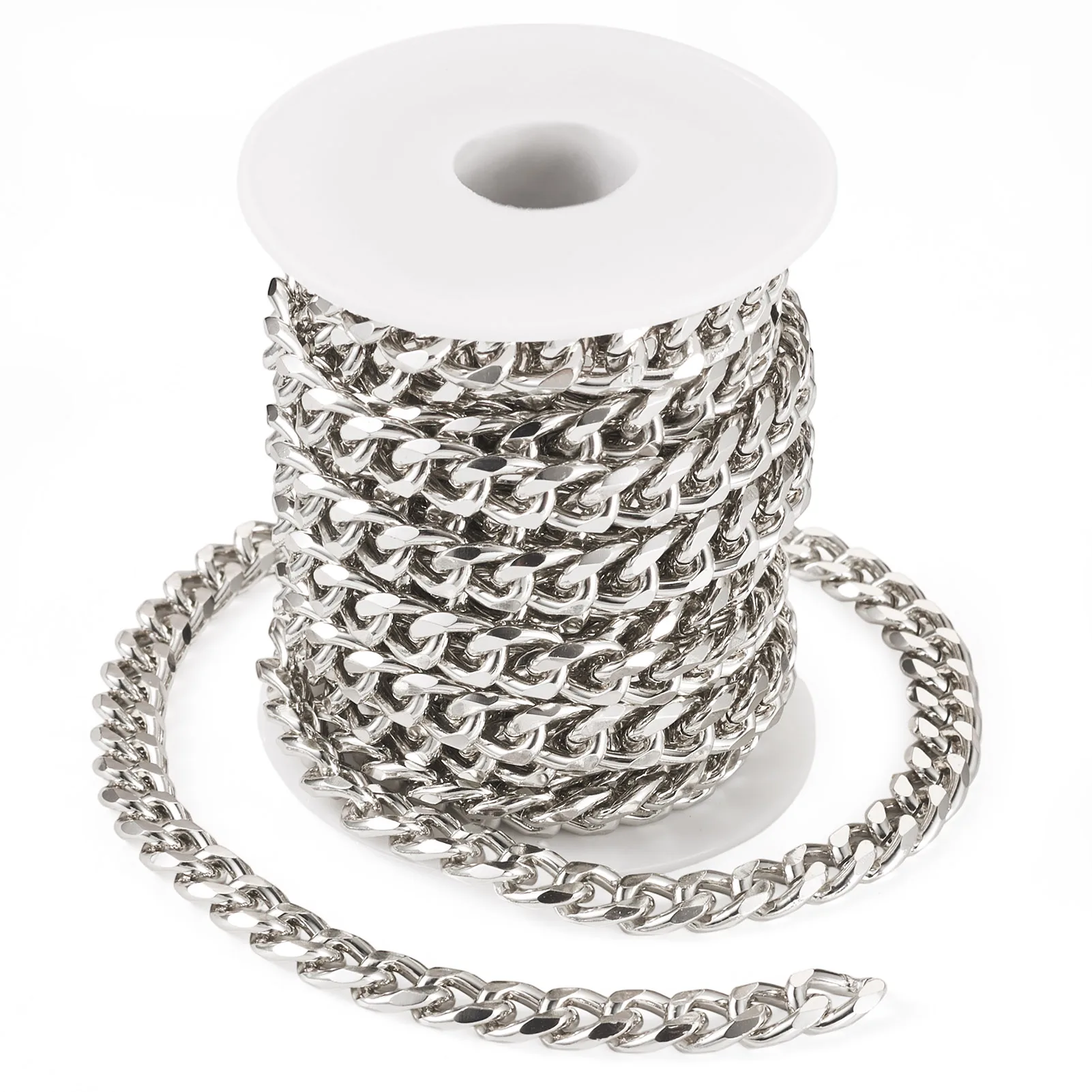 5M Aluminium Curb Chains with Spool Unwelded Faceted Chains for DIY Necklace Bracelet Anklet Jewelry Making Supplies Accessories
5M Aluminium Curb Chains with Spool Unwelded Faceted Chains for DIY Necklace Bracelet Anklet Jewelry Making Supplies Accessories