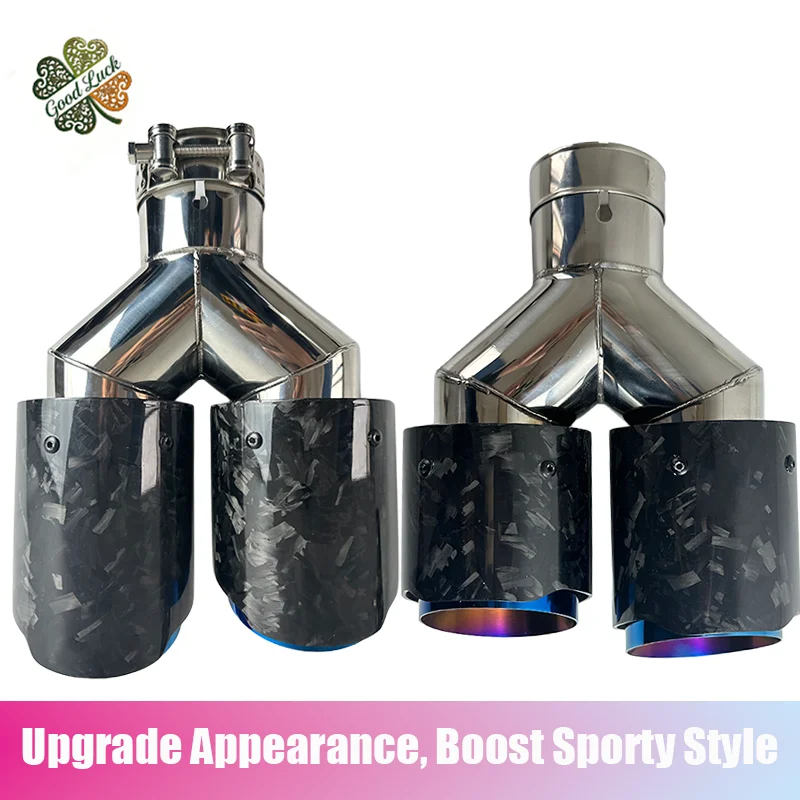 1pc customizable logo carbon fiber satin baked blue car tail throat exhaust pipe Y-shaped car tip multi-size optional
1pc customizable logo carbon fiber satin baked blue car tail throat exhaust pipe Y-shaped car tip multi-size optional