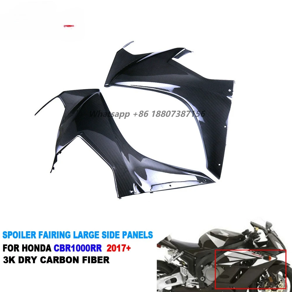 AISKA 100% 3K Full Dry Carbon Fiber Motorcycle Accessories Front Side Spoiler Fairing Side Panels for CBR1000RR 2017+
AISKA 100% 3K Full Dry Carbon Fiber Motorcycle Accessories Front Side Spoiler Fairing Side Panels for CBR1000RR 2017+