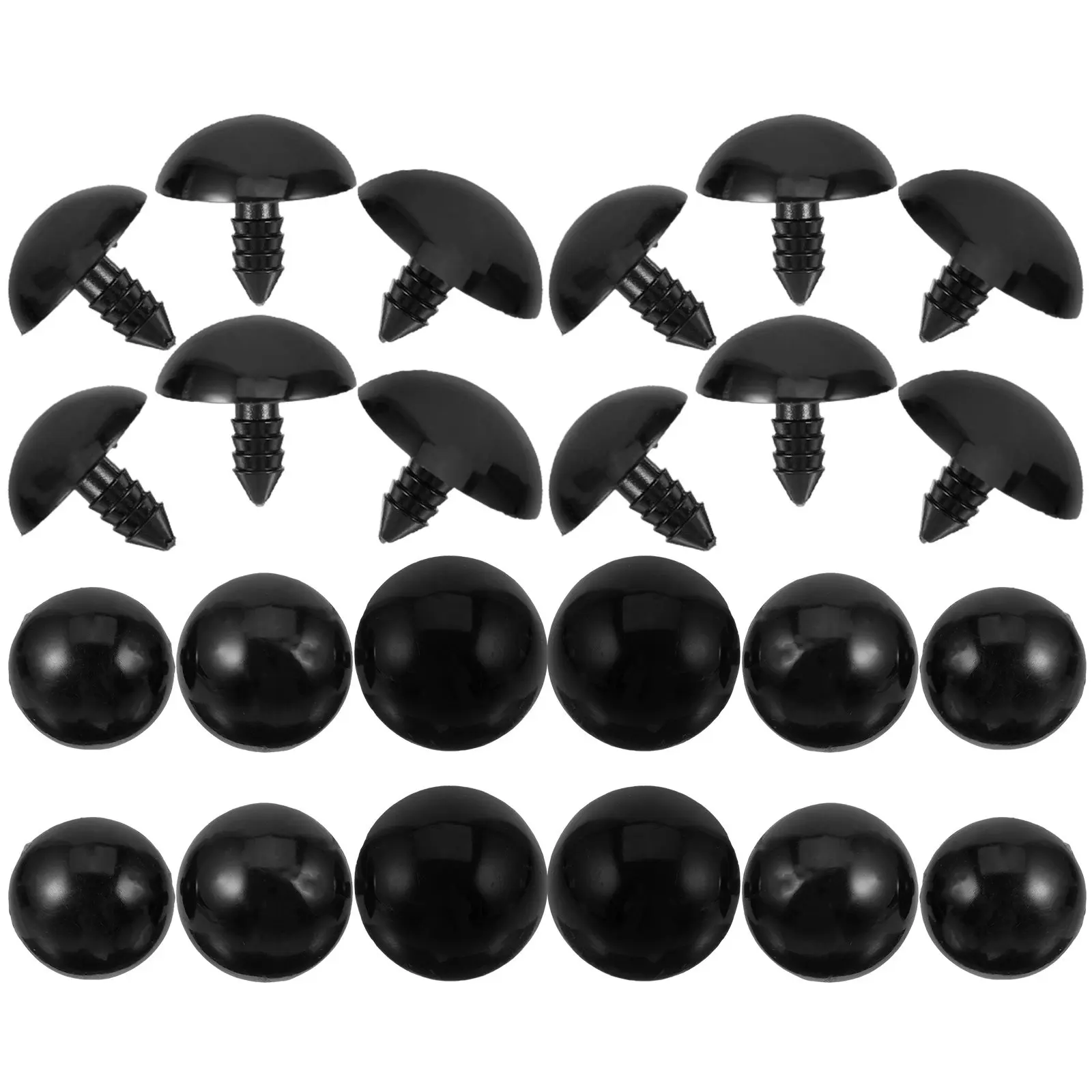 30Pcs Creative Decorative Artificial Eyes Black Plastic Crafting DIY Accessories for Holiday Stuffed Animal Decor
30Pcs Creative Decorative Artificial Eyes Black Plastic Crafting DIY Accessories for Holiday Stuffed Animal Decor