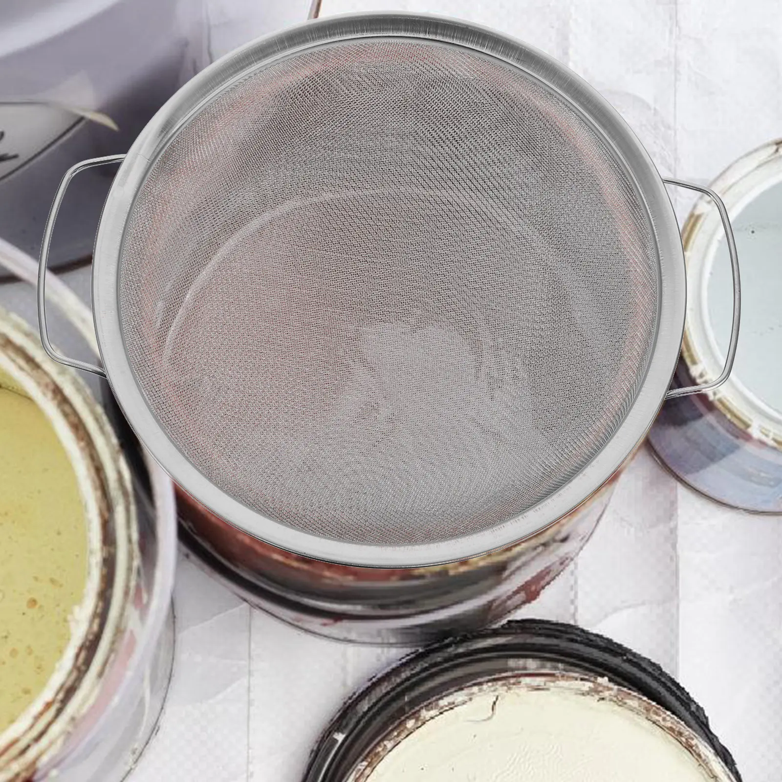 Reusable Stainless Steel Paint Strainer Funnel Filter Fine Mesh Screen for Spray Machines Latex Oil Water-Based Paint Home Auto
Reusable Stainless Steel Paint Strainer Funnel Filter Fine Mesh Screen for Spray Machines Latex Oil Water-Based Paint Home Auto