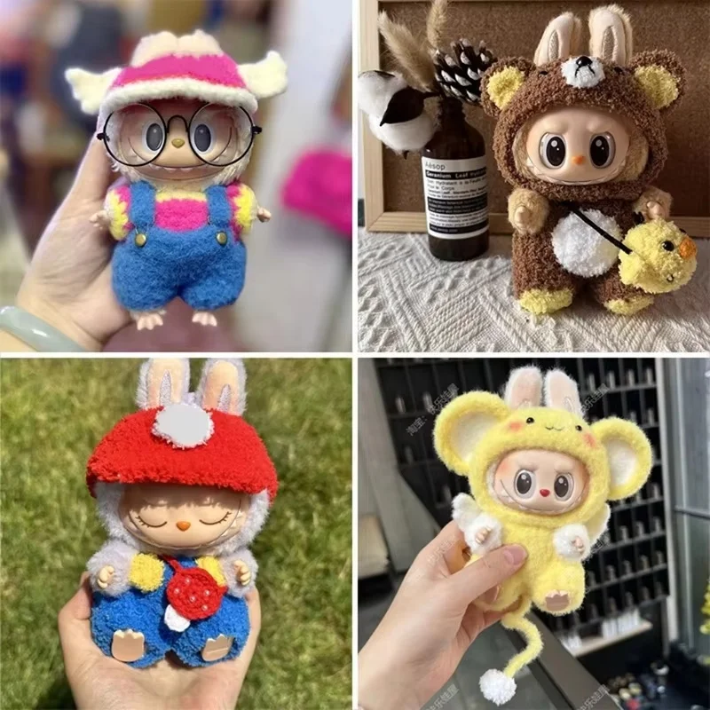 17cm Doll Clothes For Labubu V2 Handmade Custom Set Japan Anime Doll Clothes Gorgeous Woolen Hook Weaving Clothing Accessories
17cm Doll Clothes For Labubu V2 Handmade Custom Set Japan Anime Doll Clothes Gorgeous Woolen Hook Weaving Clothing Accessories