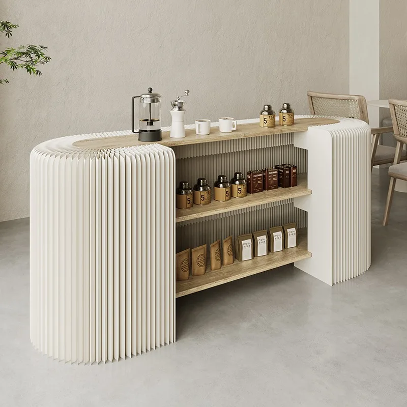 Folding paper bar table Simple multi-layer locker partition Small bar table Foldable front desk
Folding paper bar table Simple multi-layer locker partition Small bar table Foldable front desk