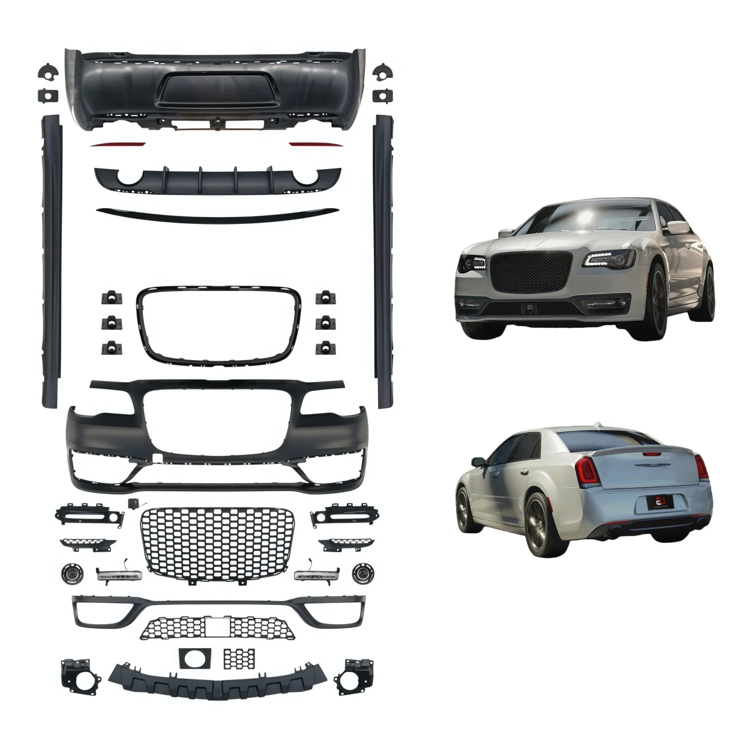 Exterior Styling Upgrade SRT Body Kit For Chrysler 300C 2016-2024 Front Rear Bumper Hood Sides Skirts Rear Diffuser Full Set
Exterior Styling Upgrade SRT Body Kit For Chrysler 300C 2016-2024 Front Rear Bumper Hood Sides Skirts Rear Diffuser Full Set