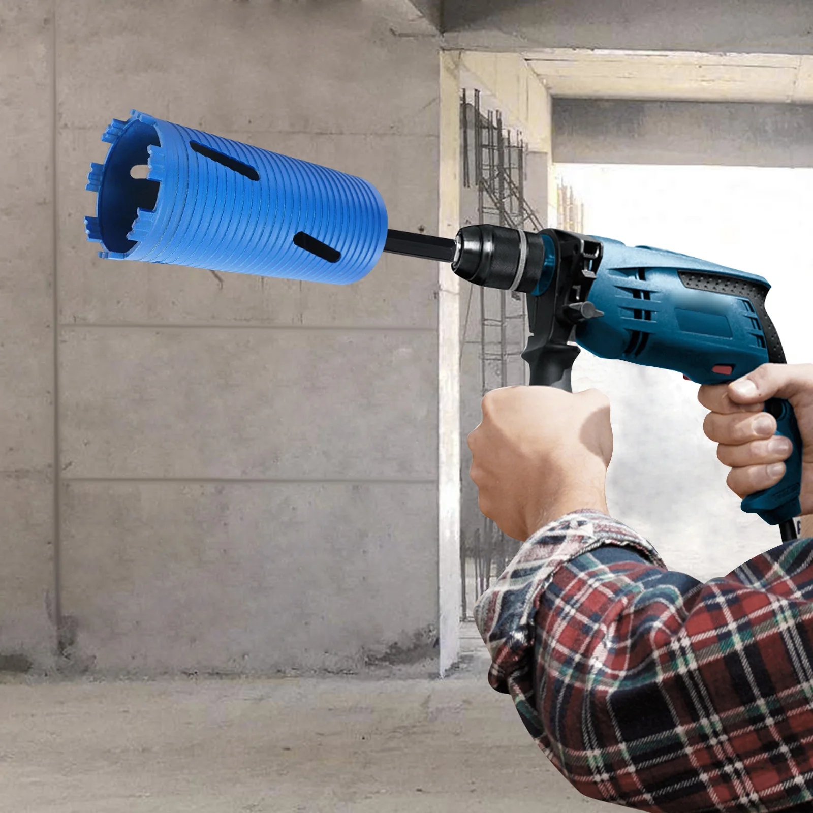 5/8 Inch Core Drill Bit 108.5mm, Diamond Concrete Drill Bit with 3 Adapters for Brick Wall, 4.27in Outer Diameter
5/8 Inch Core Drill Bit 108.5mm, Diamond Concrete Drill Bit with 3 Adapters for Brick Wall, 4.27in Outer Diameter